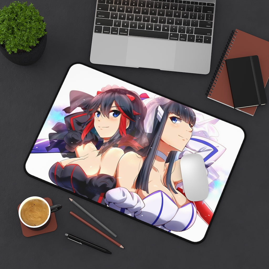 Kill La Kill Anime Mousepad - Ryuko Matoi and Satsuki Kiryuin Large Desk Mat - Ecchi Mouse Pad - Manga Playmat