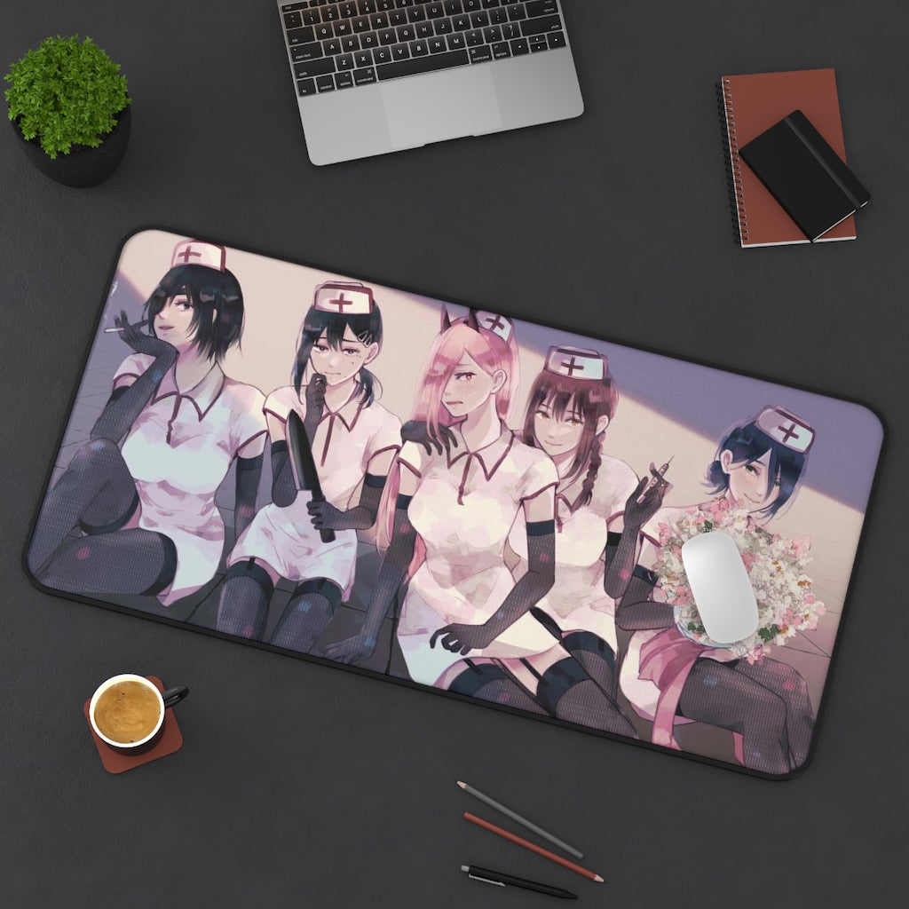 Chainsaw Man Sexy Mousepad - Hot Nurses Waifus Anime Desk Mat - Ecchi Playmat