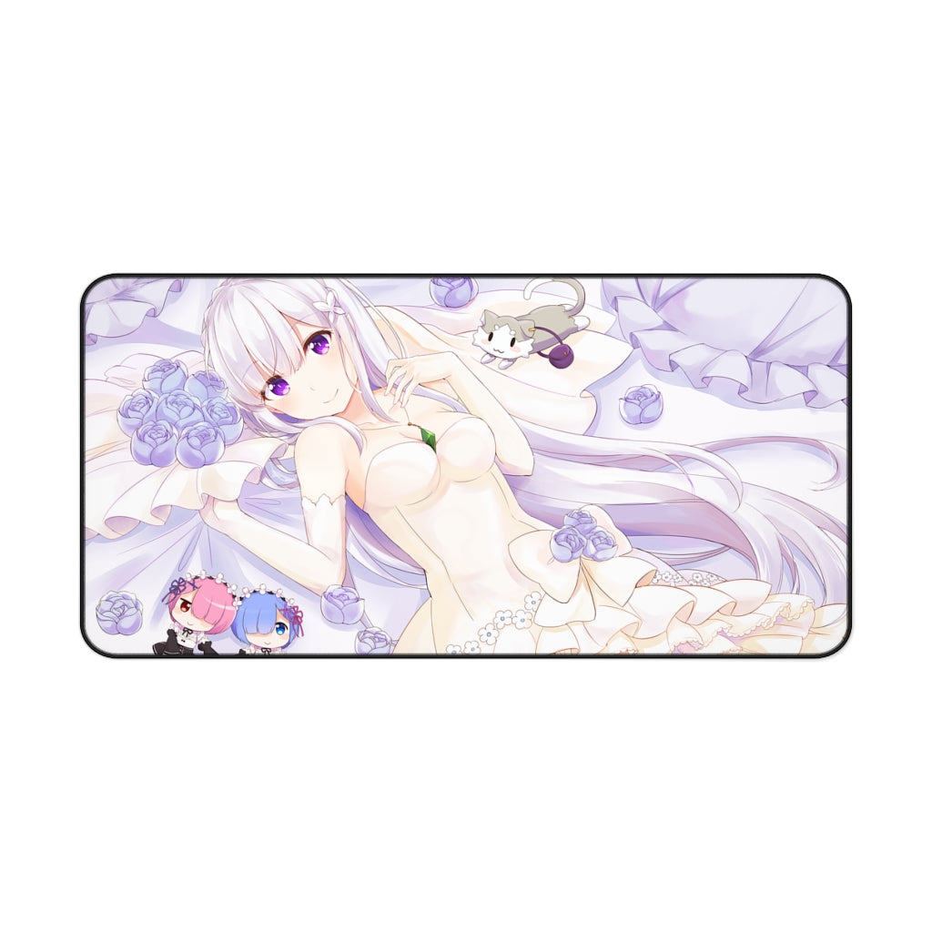 Re Zero Sexy Mousepad - Kawaii Emilia Desk Mat - Ecchi Playmat