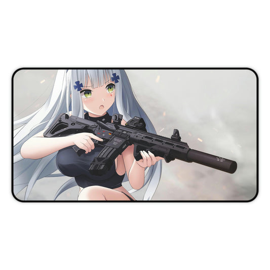 Girls Frontline Gaming Mousepad - Waifu Character Hk416 Gun Large Desk Mat