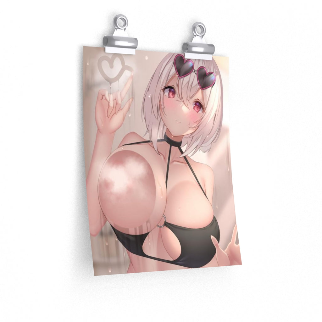 Sirius Shower Bikini Azur Lane Poster - Lewd Premium Matte Vertical Poster - Adult Wall Art