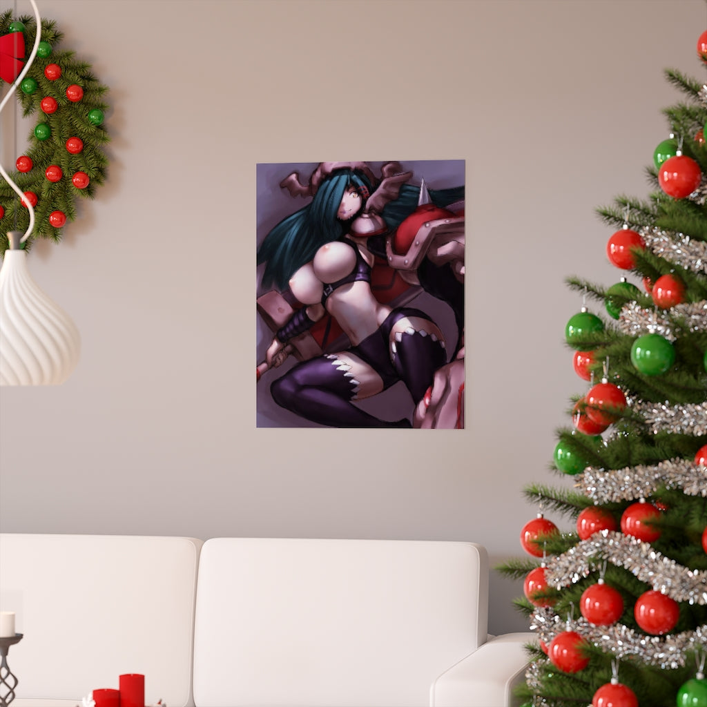 Mervamon Digimon Poster - Lewd Premium Matte Vertical Poster - Adult Wall Art