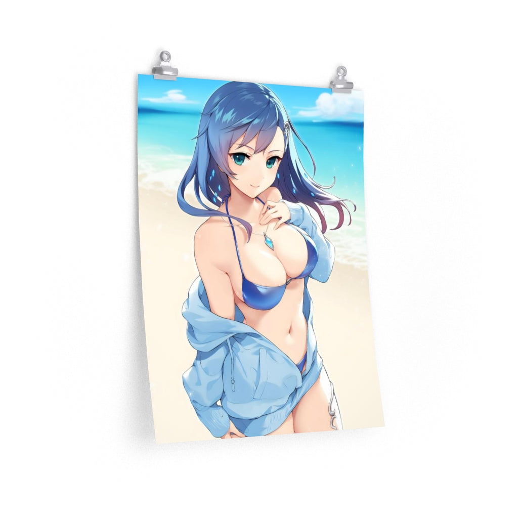 Maria Traydor Bikini Star Ocean Ecchi Poster - Lewd Premium Matte Vertical Poster - Adult Wall Art