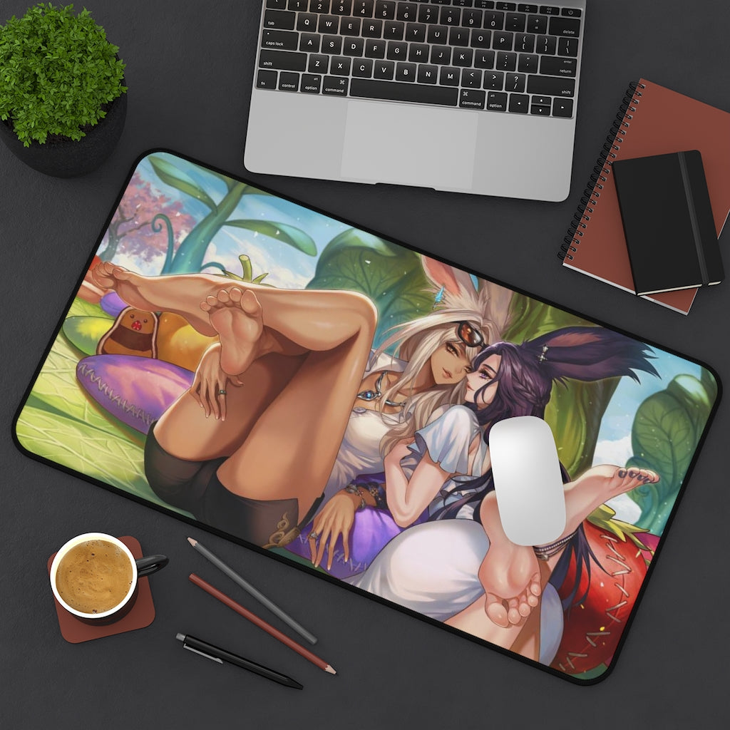 Final Fantasy 14 Mousepad - Ecchi Viera Large Desk Mat - Mtg Playmat