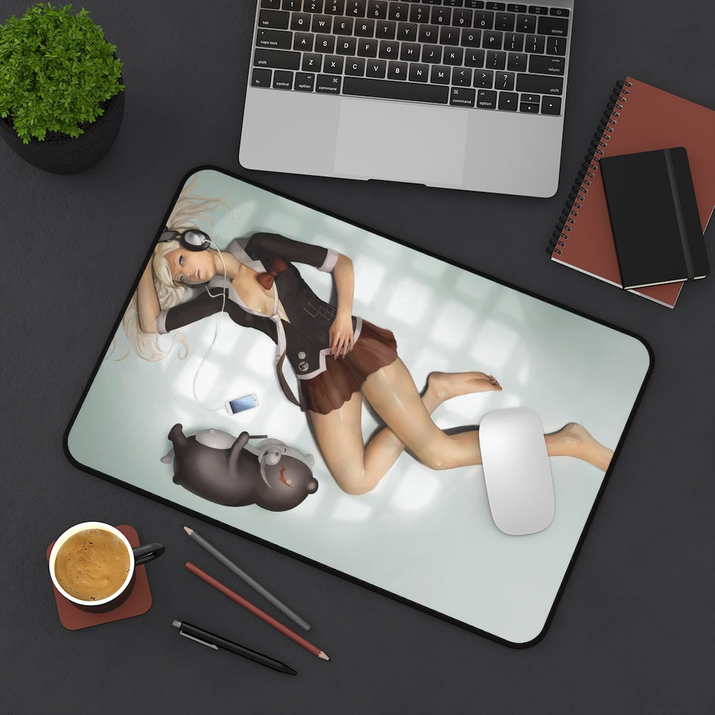 Danganronpa Sexy Mousepad - Monokuma and Junko Enoshima Desk Mat - Ecchi Gaming Playmat