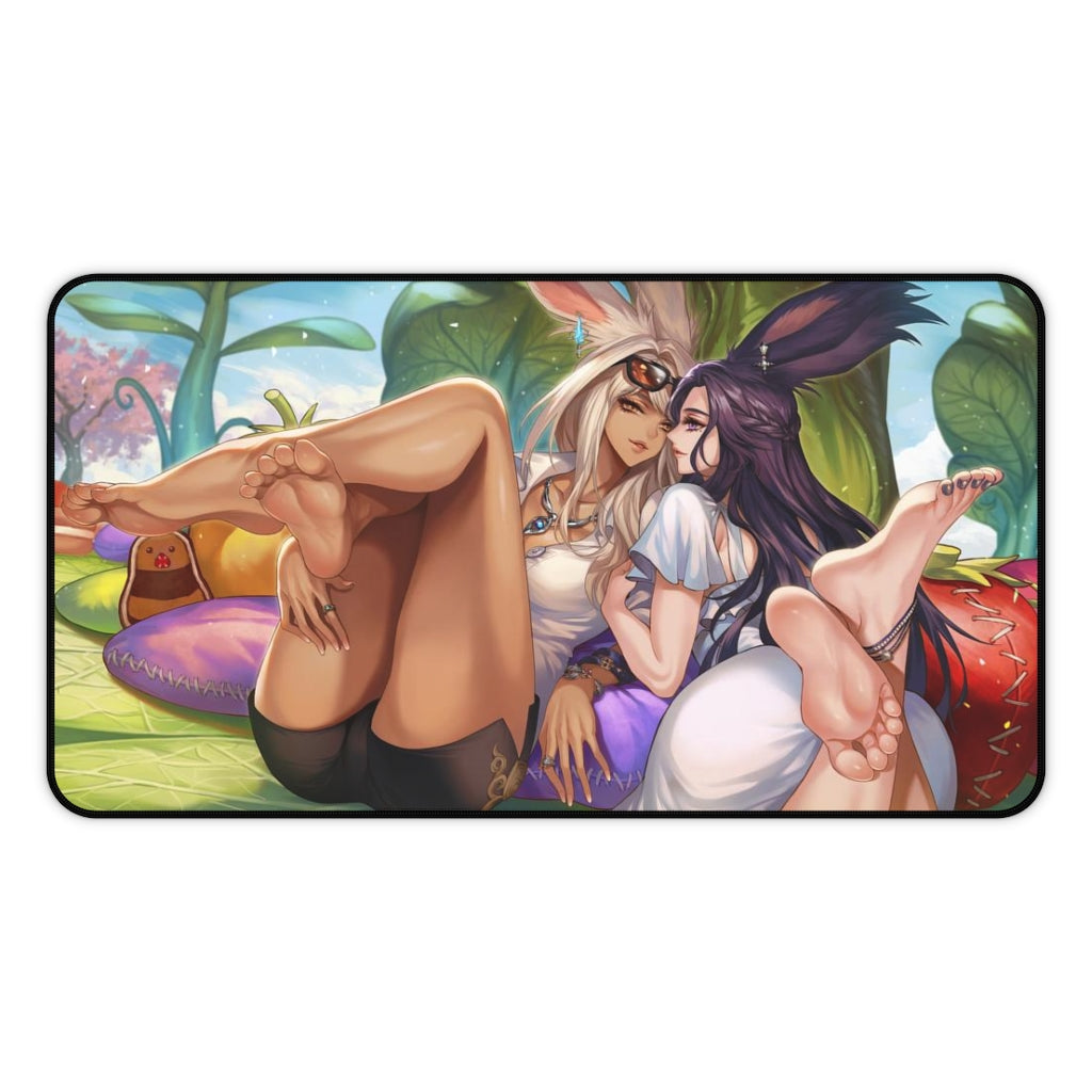 Final Fantasy 14 Mousepad - Ecchi Viera Large Desk Mat - Mtg Playmat