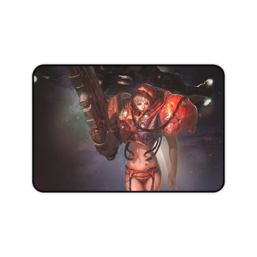 Starcraft Sexy Lingerie Terran Marine and Battlecruiser Desk Mat - Sexy Girl Mousepad - Gaming Playmat