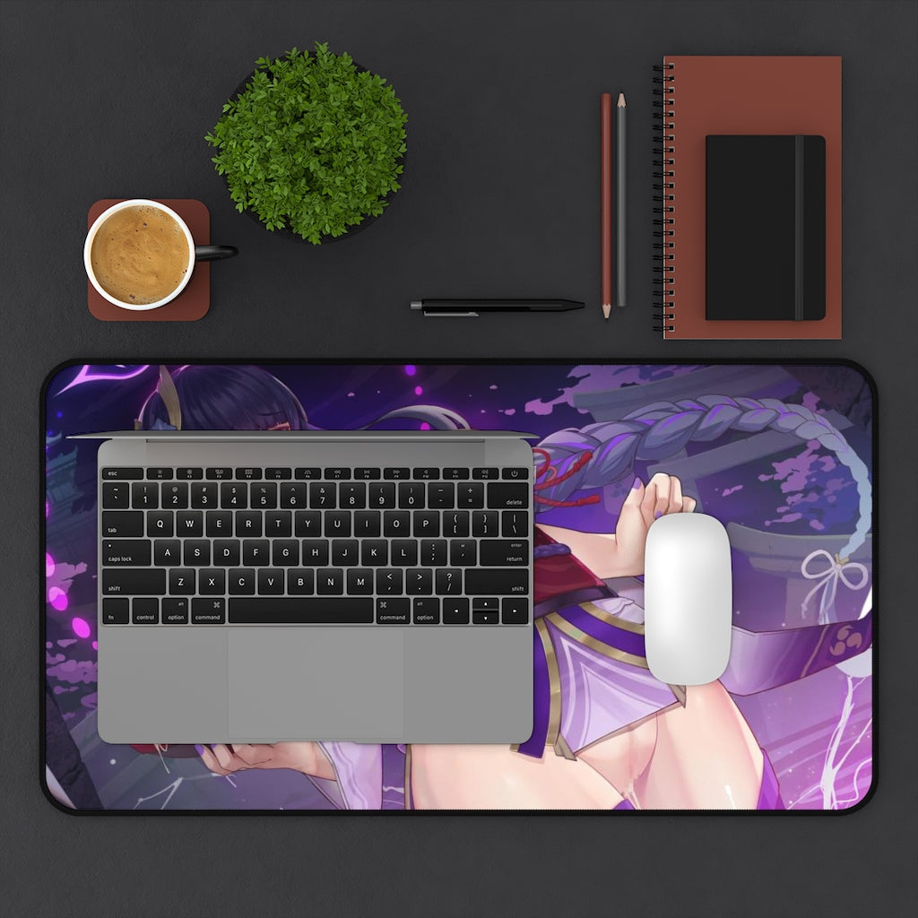 Hentai Raiden Shogun Genshin Impact Desk Mat - Lewd Mousepad - Gaming Girl Playmat