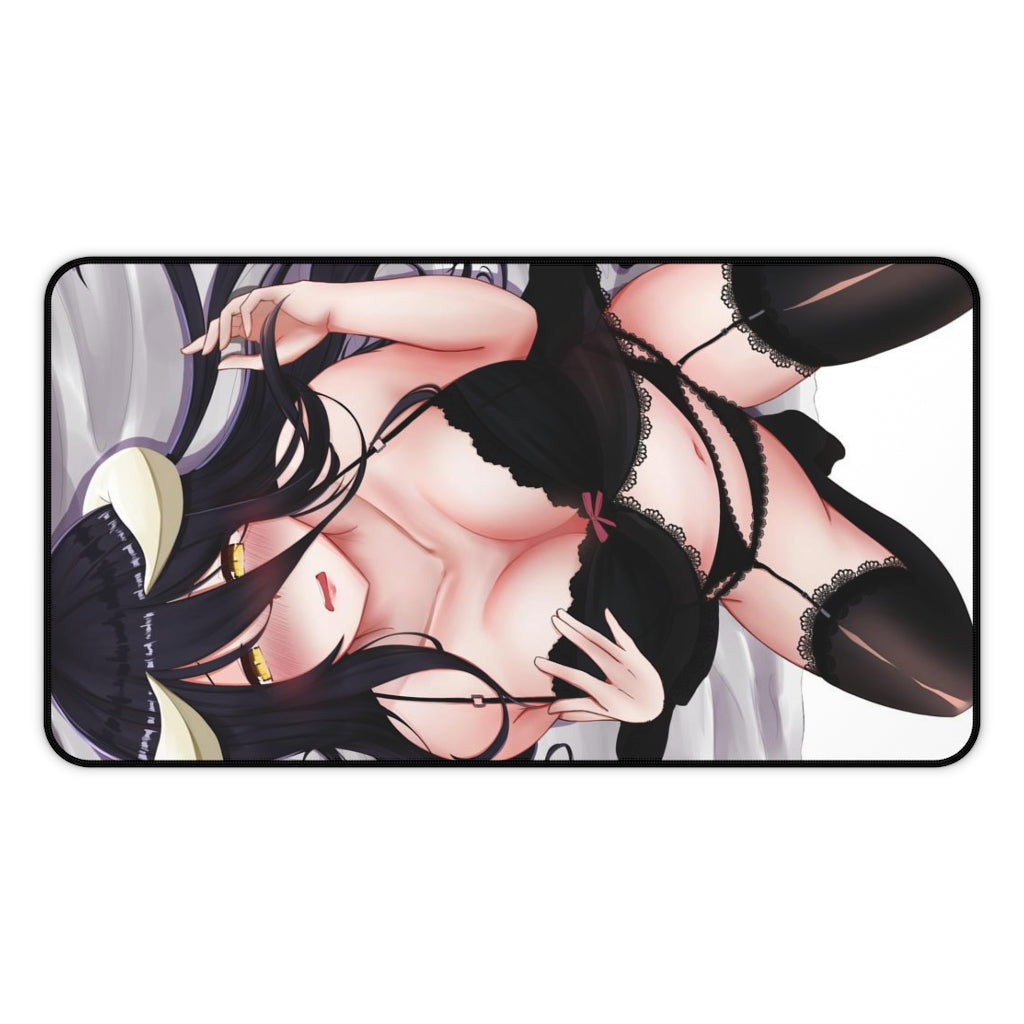 Overlord Sexy Mousepad - Black Lingerie Albedo Anime Desk Mat - Ecchi Playmat