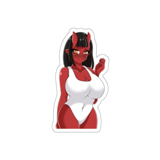 Meru the Succubus White Bodysuit Waterproof Sticker - Ecchi Vinyl Anime Decal