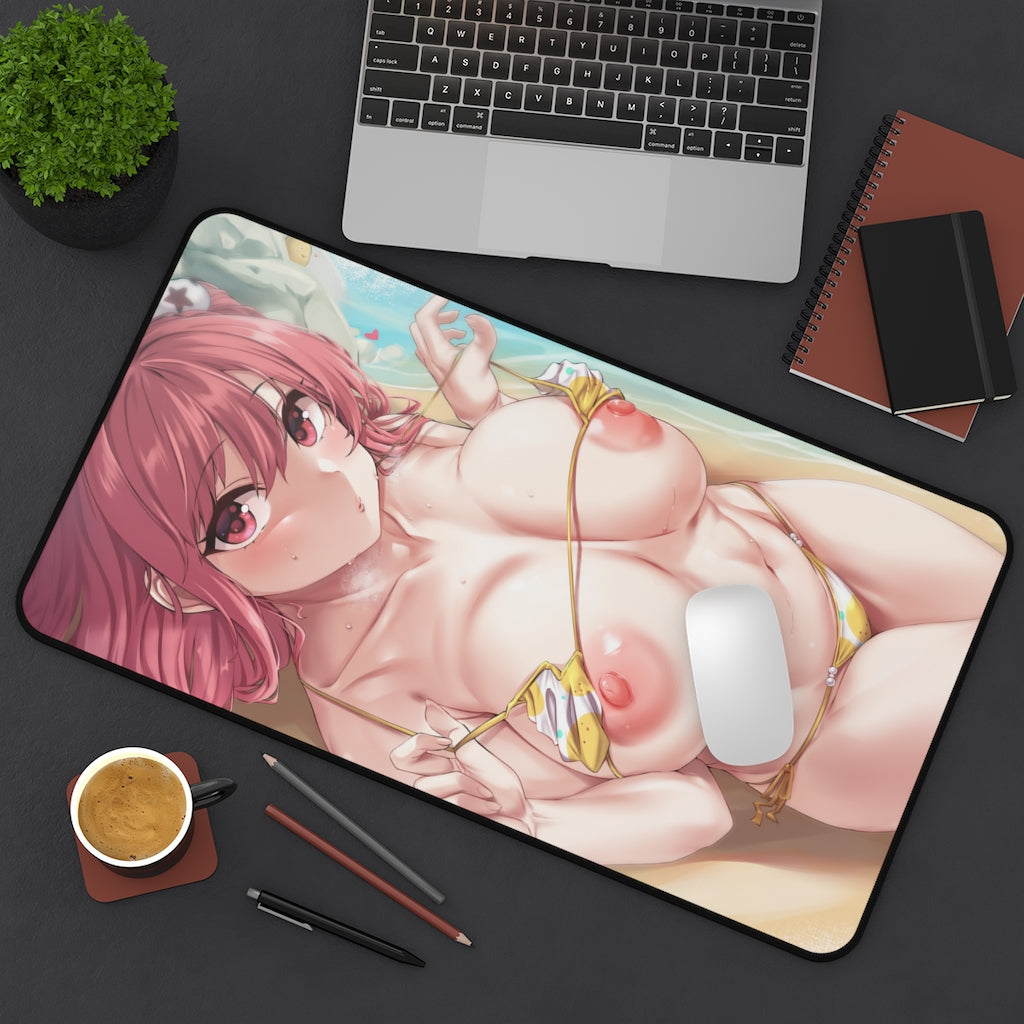 Honoka Bikini Mousepad - Dead Or Alive Large Desk Mat - Ecchi Nude Boobs Mouse Pad - Sexy Gaming Playmat