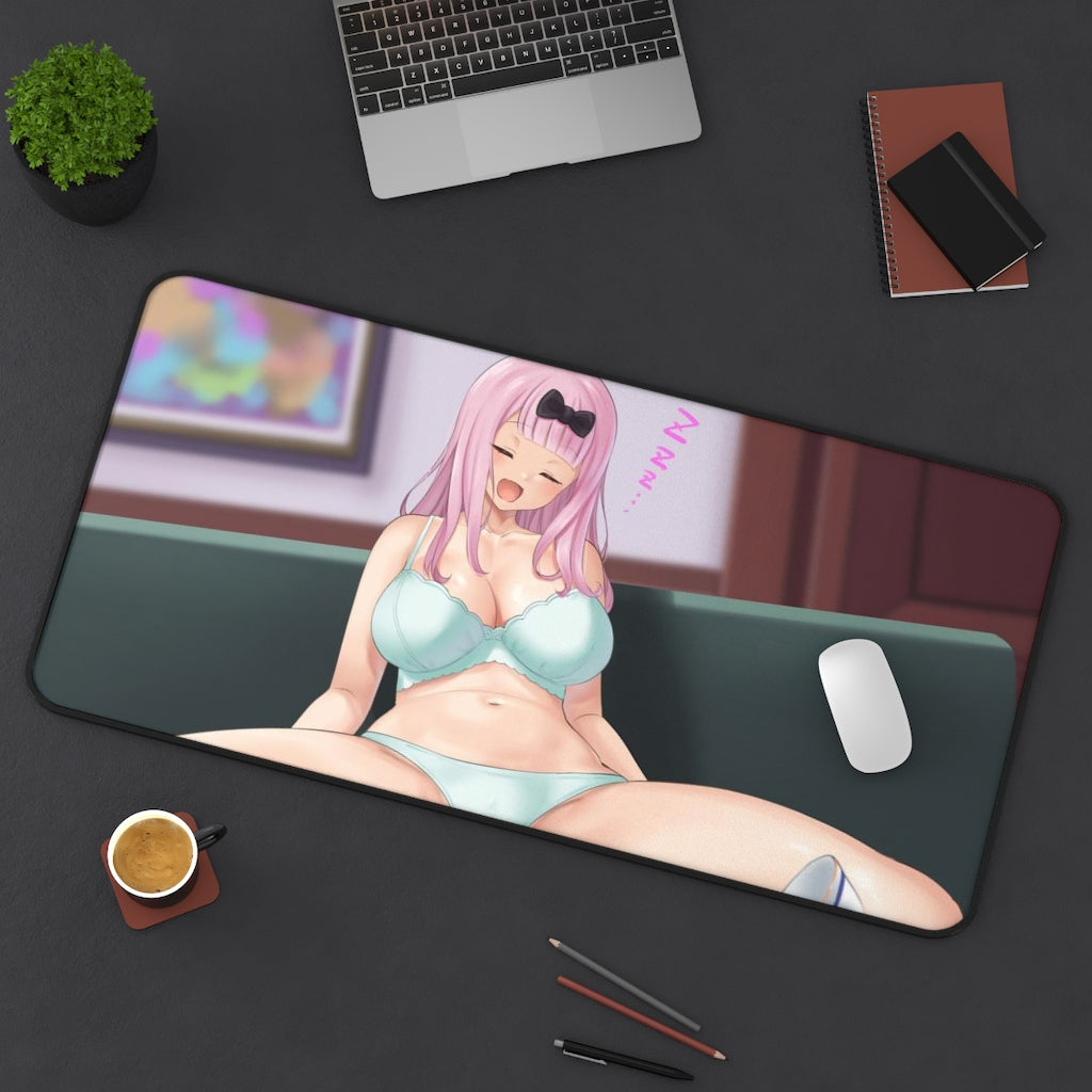 Fujiwara Chika Kaguya-sama Love is War Sexy Lingerie Desk Mat - Non Slip Mousepad