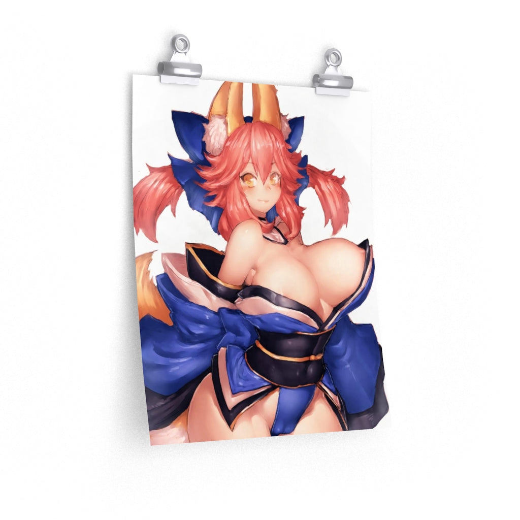 Tamamo No Mae Fate Grand Order Poster - Lewd Premium Matte Vertical Poster - Adult Wall Art