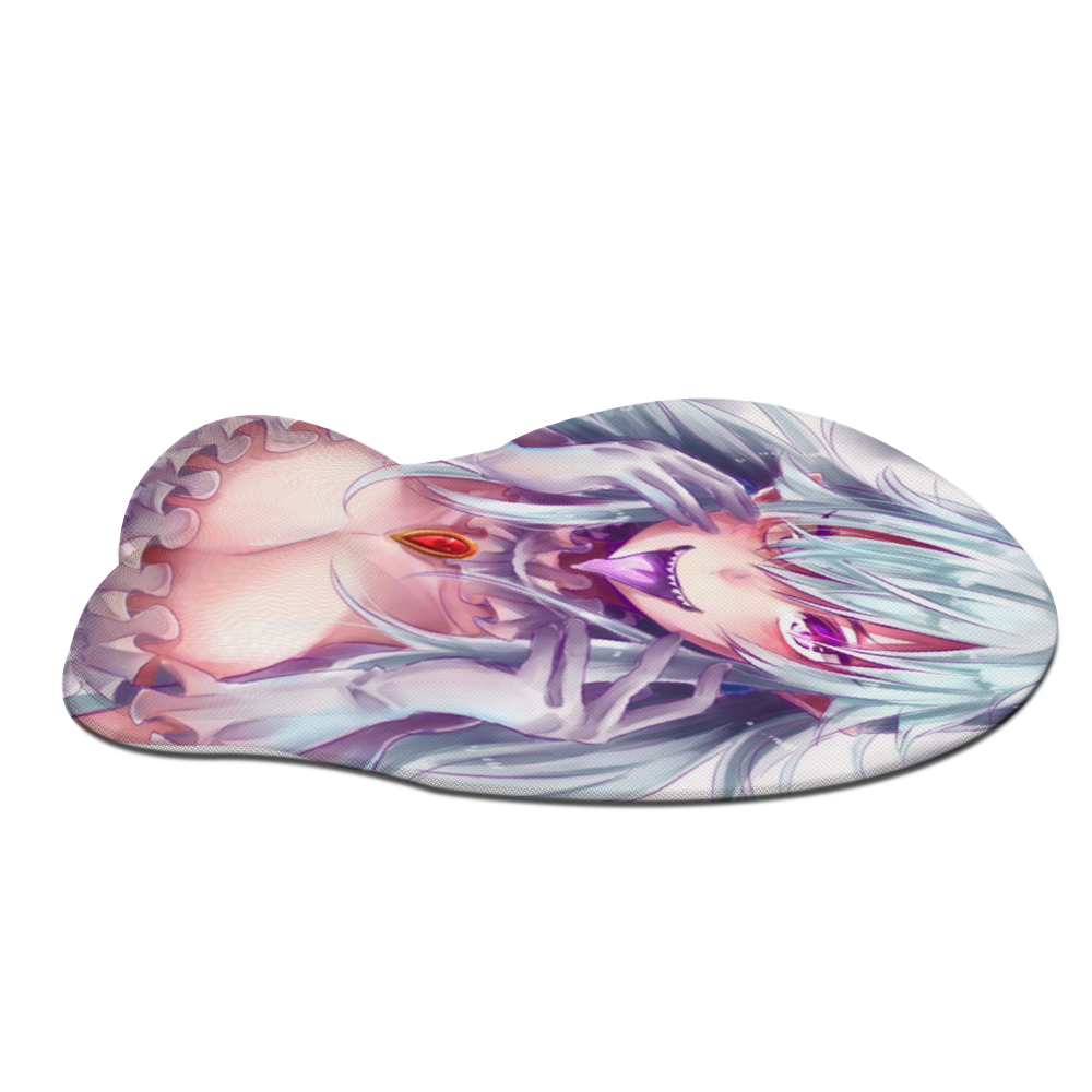 Sexy Anime Girl Oppai Mousepad with Wrist Support Silicone Mouse Pad