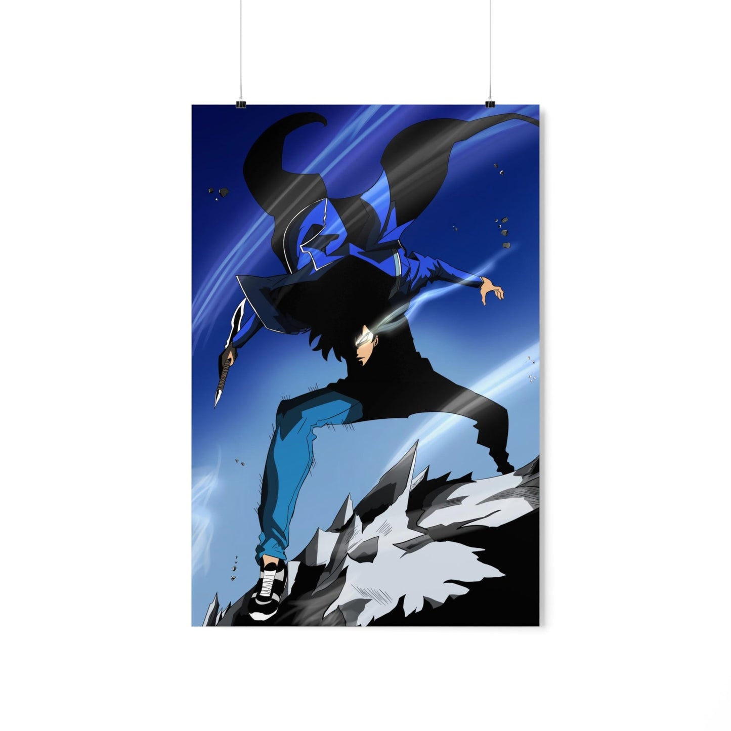 Solo Leveling Poster - Premium Matte Vertical Poster - Manhwa False Ranker Anime Wall Art Decor