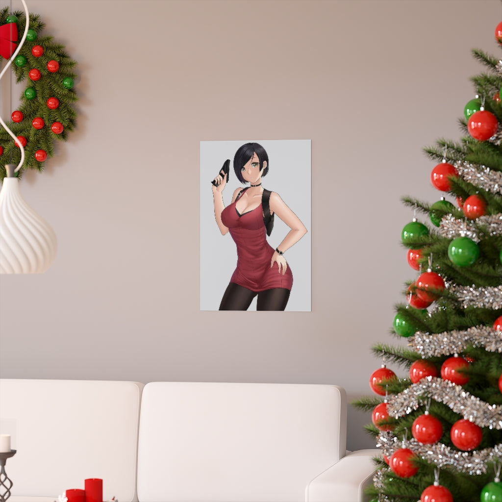 Ada Wong Resident Evil Sexy Poster - Lewd Premium Matte Vertical Poster - Adult Wall Art