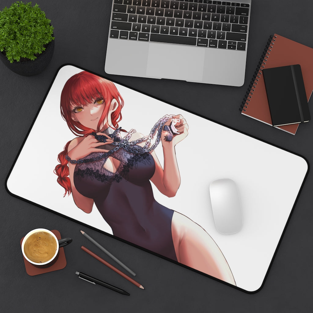 Chainsaw Man Ecchi Mousepad - Makima Bodysuit Large Desk Mat - Sexy Anime Playmat