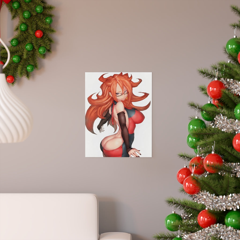 Android 21 Dragon Ball Poster - Lewd Premium Matte Vertical Poster - Adult Wall Art