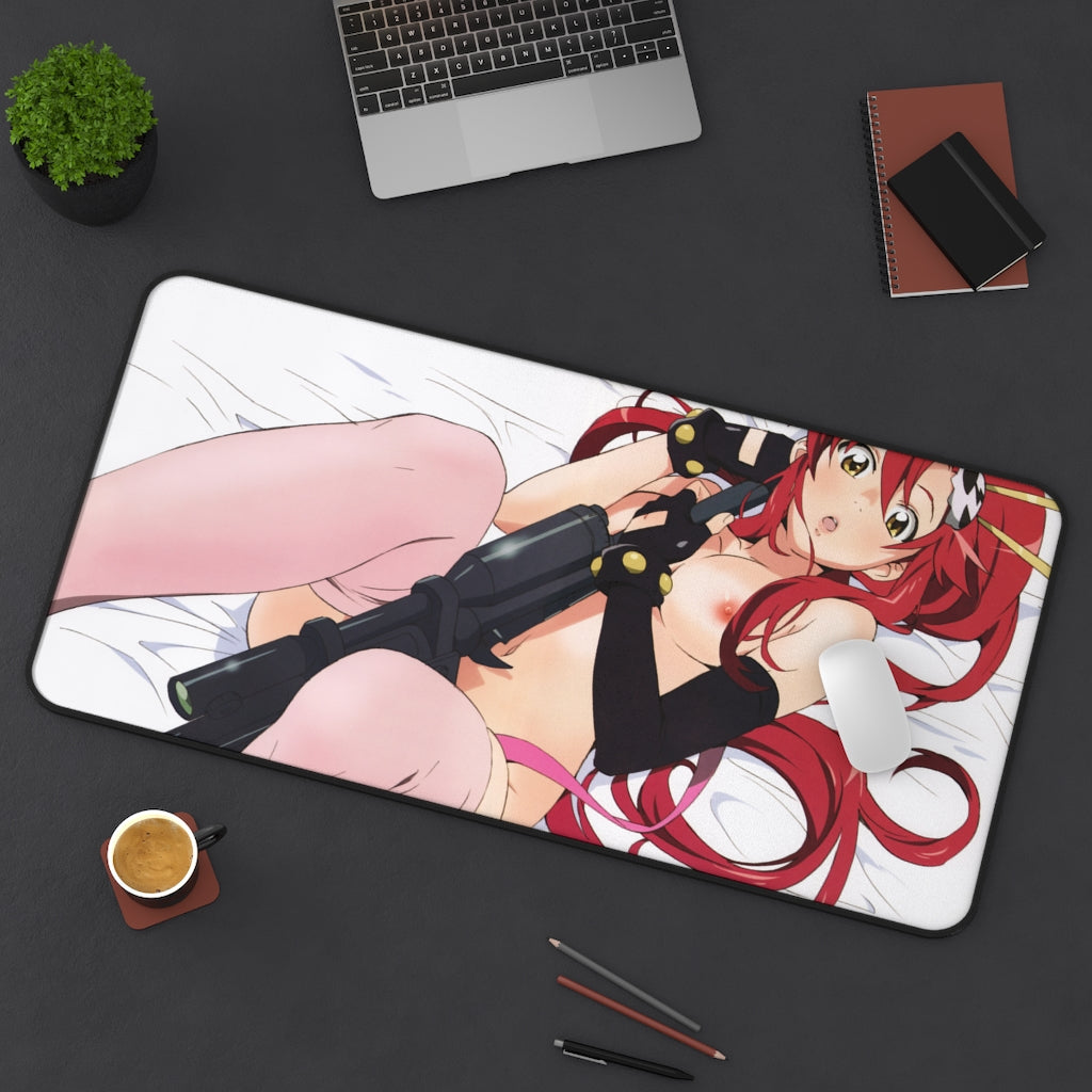 Gurren Lagann Anime Mousepad - Yoko Littner Gun Ecchi Large Desk Mat - Mouse Pad - MTG Playmat