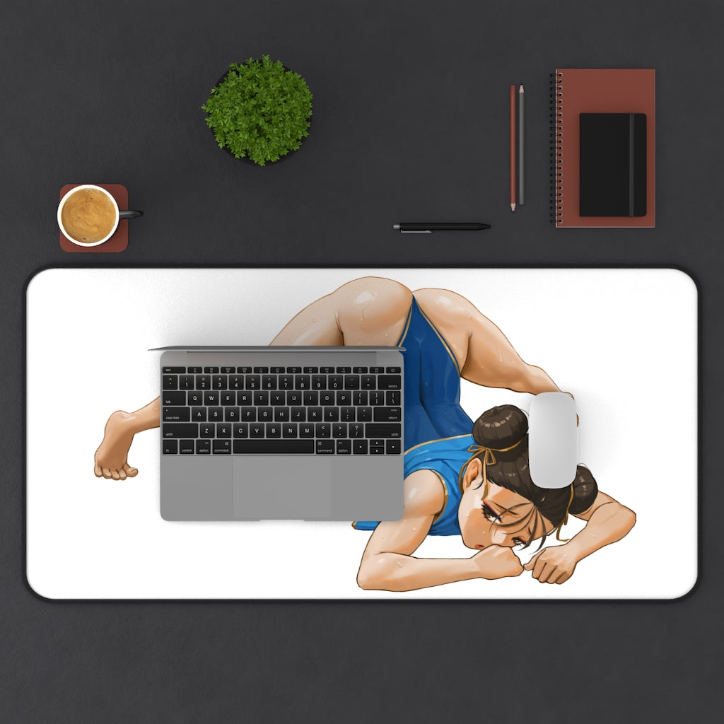 Street Fighter Sexy Chun Li Jack-o Pose Gaming Desk Mat - Video Game Mousepad - Sexy Girl Playmat