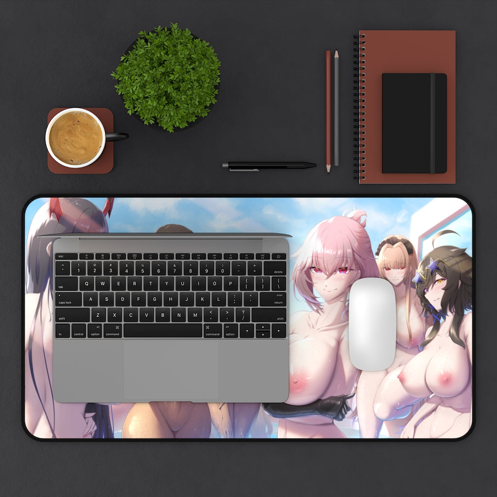 Nude Waifus Tits Azur Lane Desk Mat - Lewd Mousepad - Gaming Girls Playmat