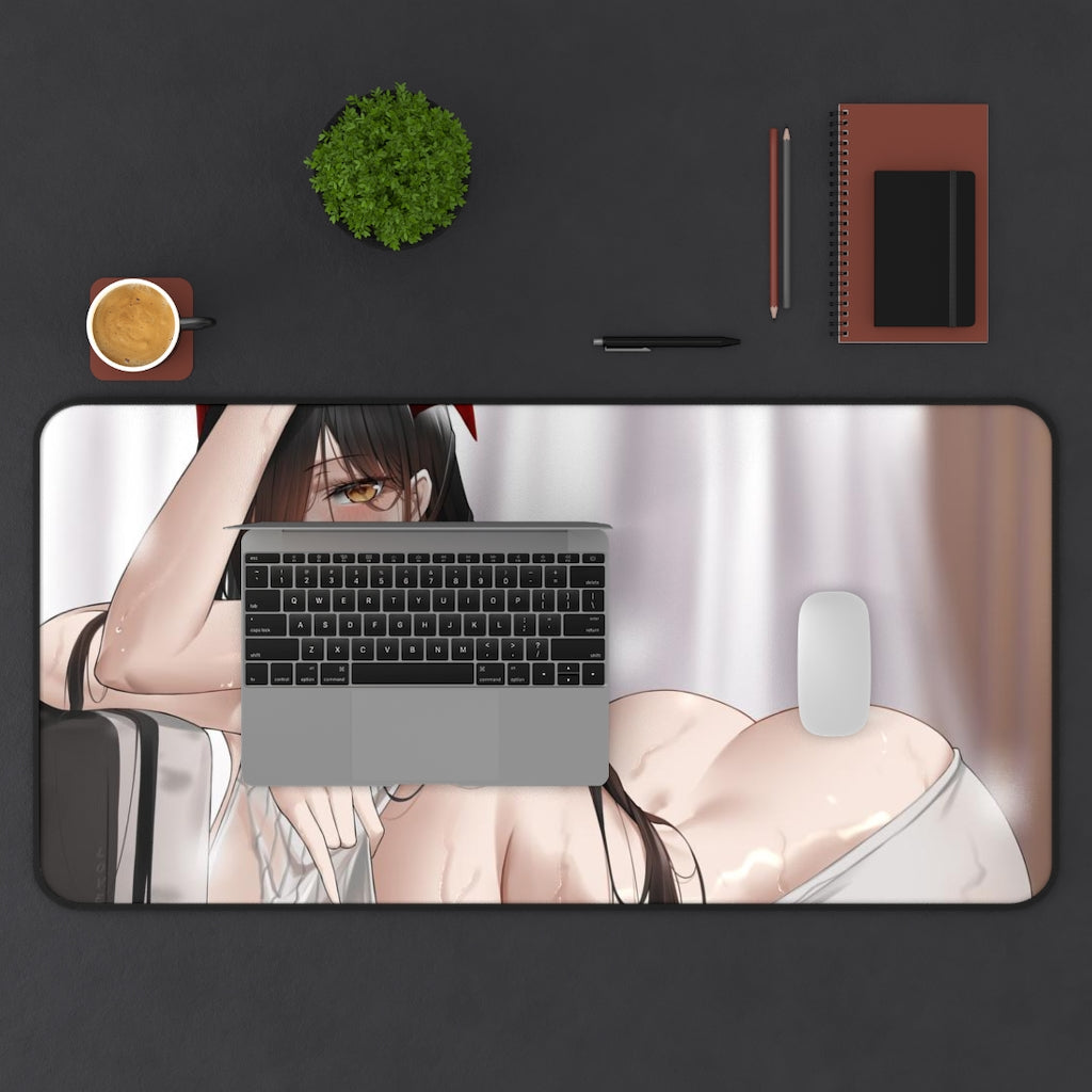 Azur Lane Friedrich Der Grosse Thick Boobs and Butt in Sexy Sweater Desk Mat - Sexy Anime Girl Mousepad - Gaming Playmat