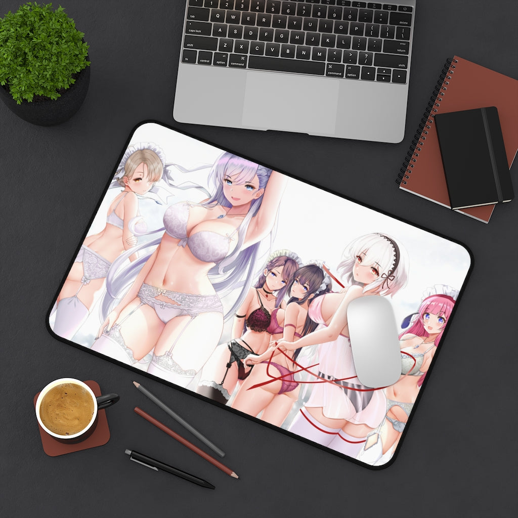 Large Anime Ecchi Desk Mat | Lingerie | Big Gaming Mousepad - MTG Playmat