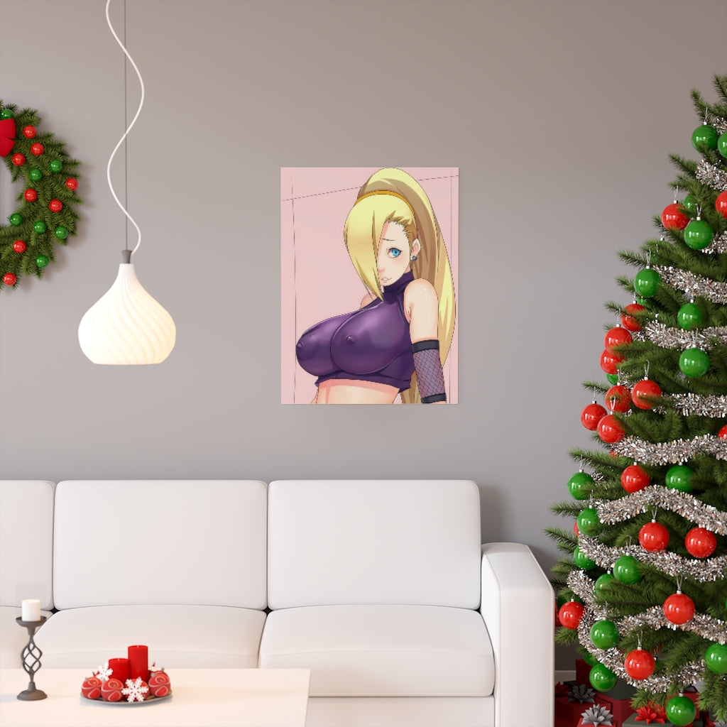 Big Tits Yamanaka Ino Naruto Ecchi Poster - Lewd Premium Matte Vertical Poster - Adult Wall Art