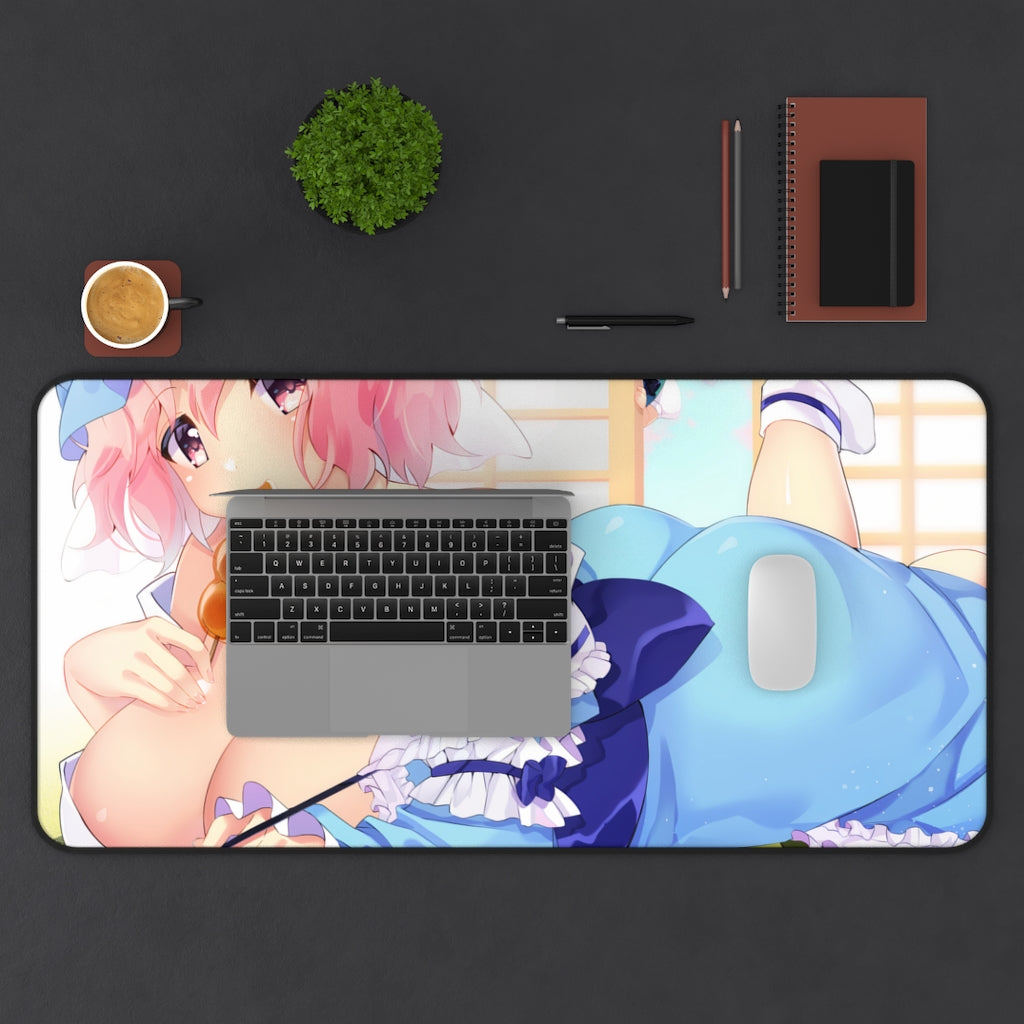 Sexy Boobs Yuyuko Saigyouji Touhou Desk Mat - Non Slip Mousepad