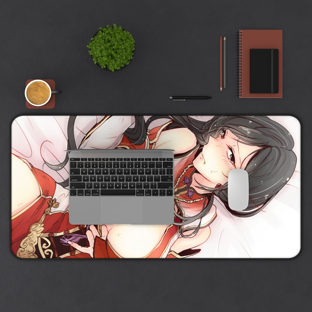 Dynasty Warriors Lian Shi Waifu Desk Mat - Non Slip Gaming Musou Mousepad