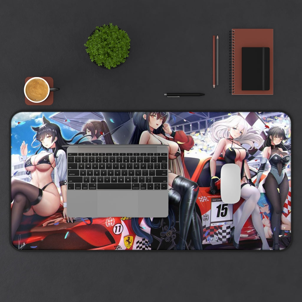 Large Anime Ecchi Desk Mat | Pit Babes | Grid Girls | Big Gaming Mousepad - MTG Playmat