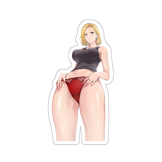 Dragon Ball Z Waterproof Sticker - Android 18 Red Panties Ecchi Vinyl Anime Car Decal