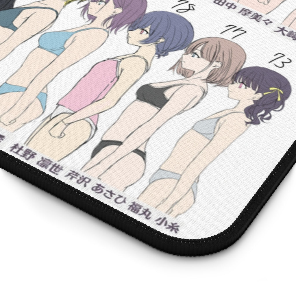 The Idolmaster Boobs Size Bust Chart Mousepad - Non Slip Desk Mat