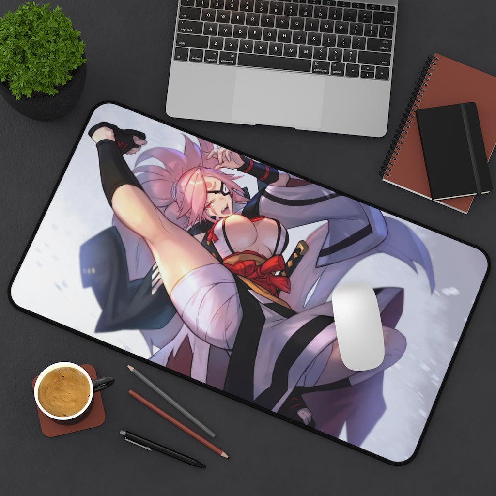 Guilty Gear Sexy Mousepad - Baiken Kick Gaming Desk Mat - Ecchi Playmat