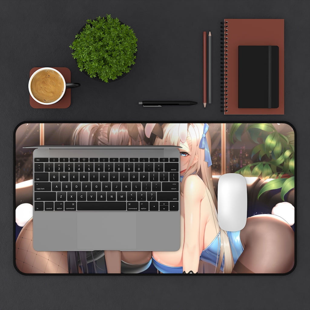 Blue Archive Mousepad - Big Boobs Bunny Girl Waifus Large Desk Mat - Ecchi Playmat