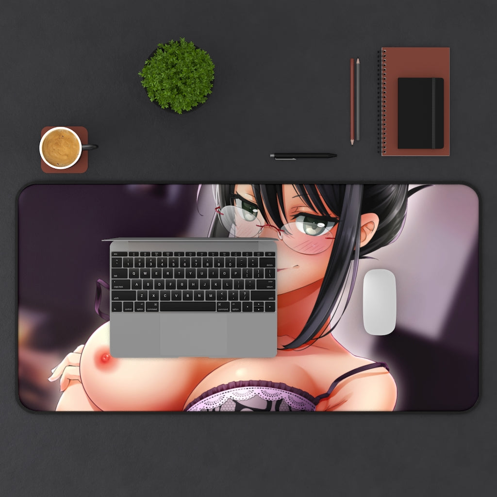 Big Boobs Aiko Yumi Huniepop Desk Mat - Sexy Anime Girl Mousepad - Gaming Playmat