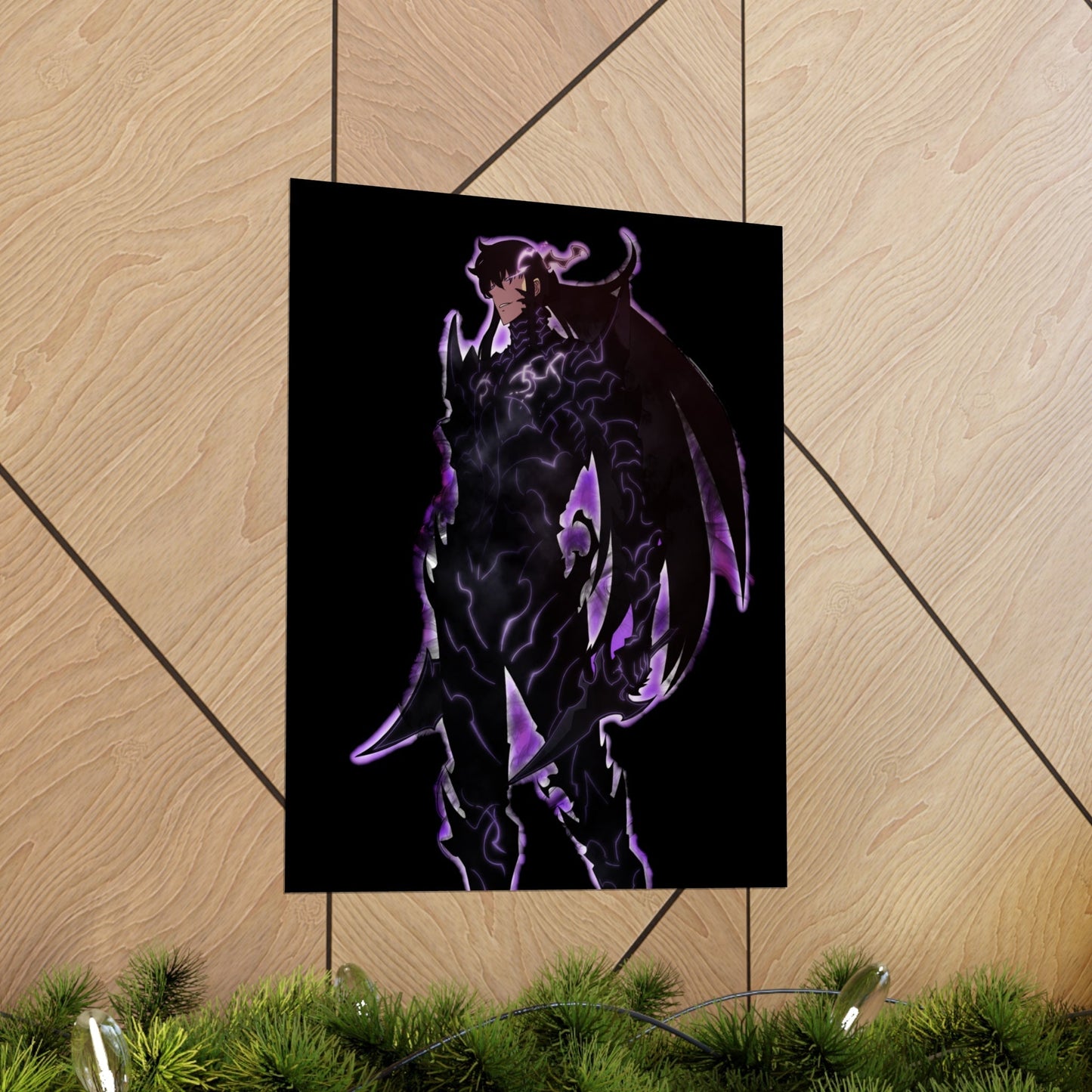 Solo Leveling Poster - Premium Matte Vertical Poster - Sung Jin Woo God Form Anime Wall Art Decor