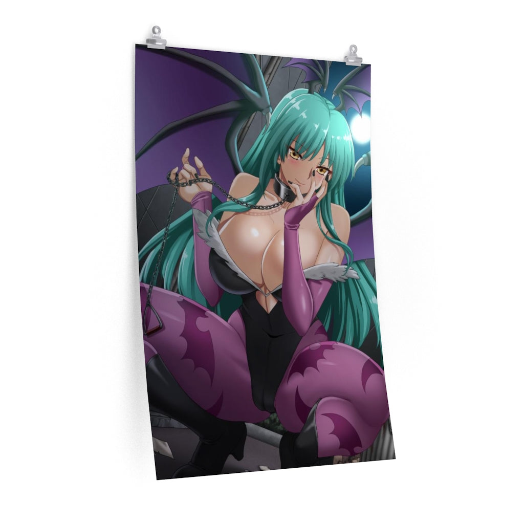 Sexy Morrigan Aensland Darkstalkers Poster - Lewd Premium Matte Vertical Poster - Adult Wall Art