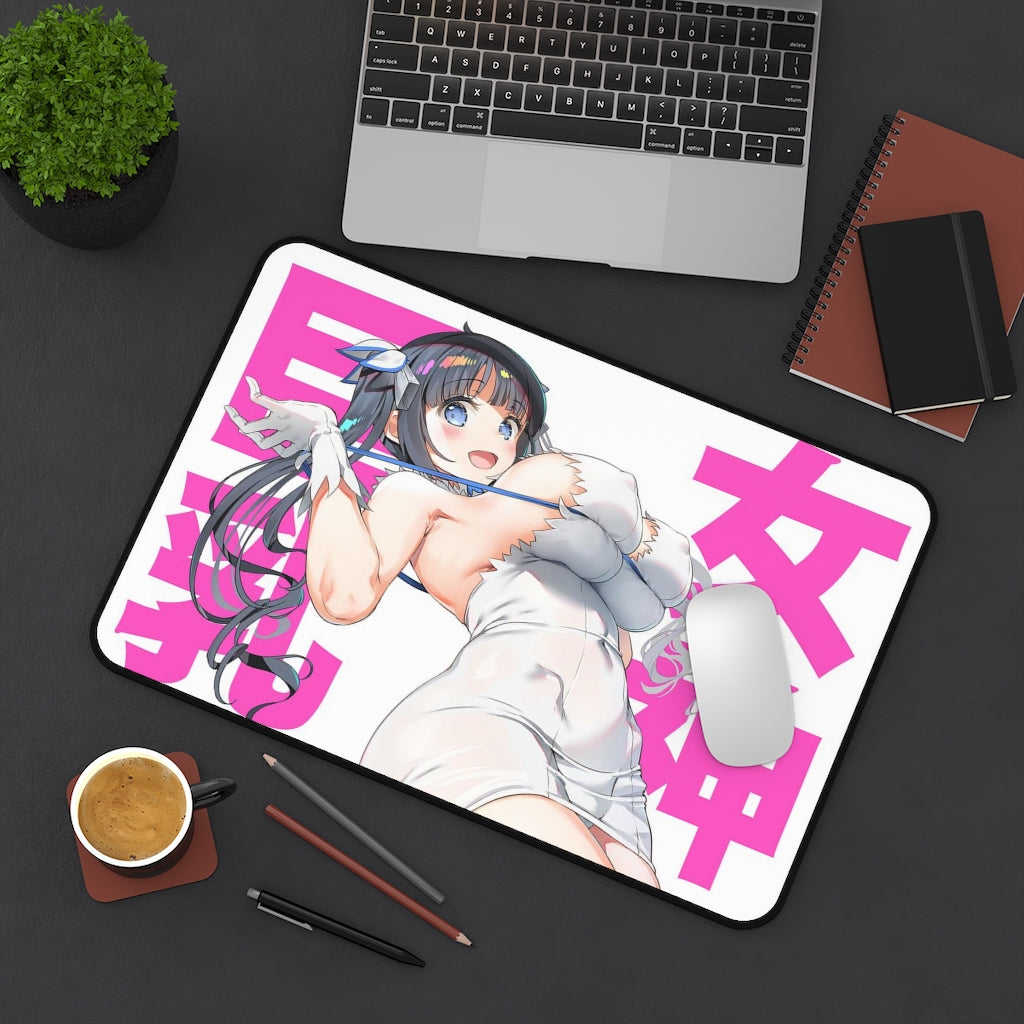 Danmachi Sexy Mousepad - Big Tits Hestia Anime Desk Mat - Ecchi Playmat - Is It Wrong To Try To Pick Up Girls In A Dungeon