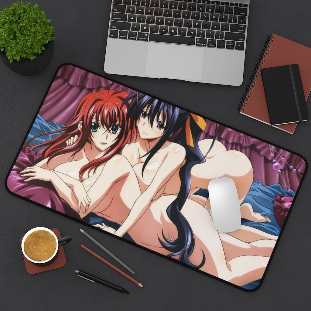 High School Dxd Sexy Mousepad - Nude Rias Gremory And Akeno Himejima Ecchi Desk Mat - Yuri Highschool Dxd Playmat