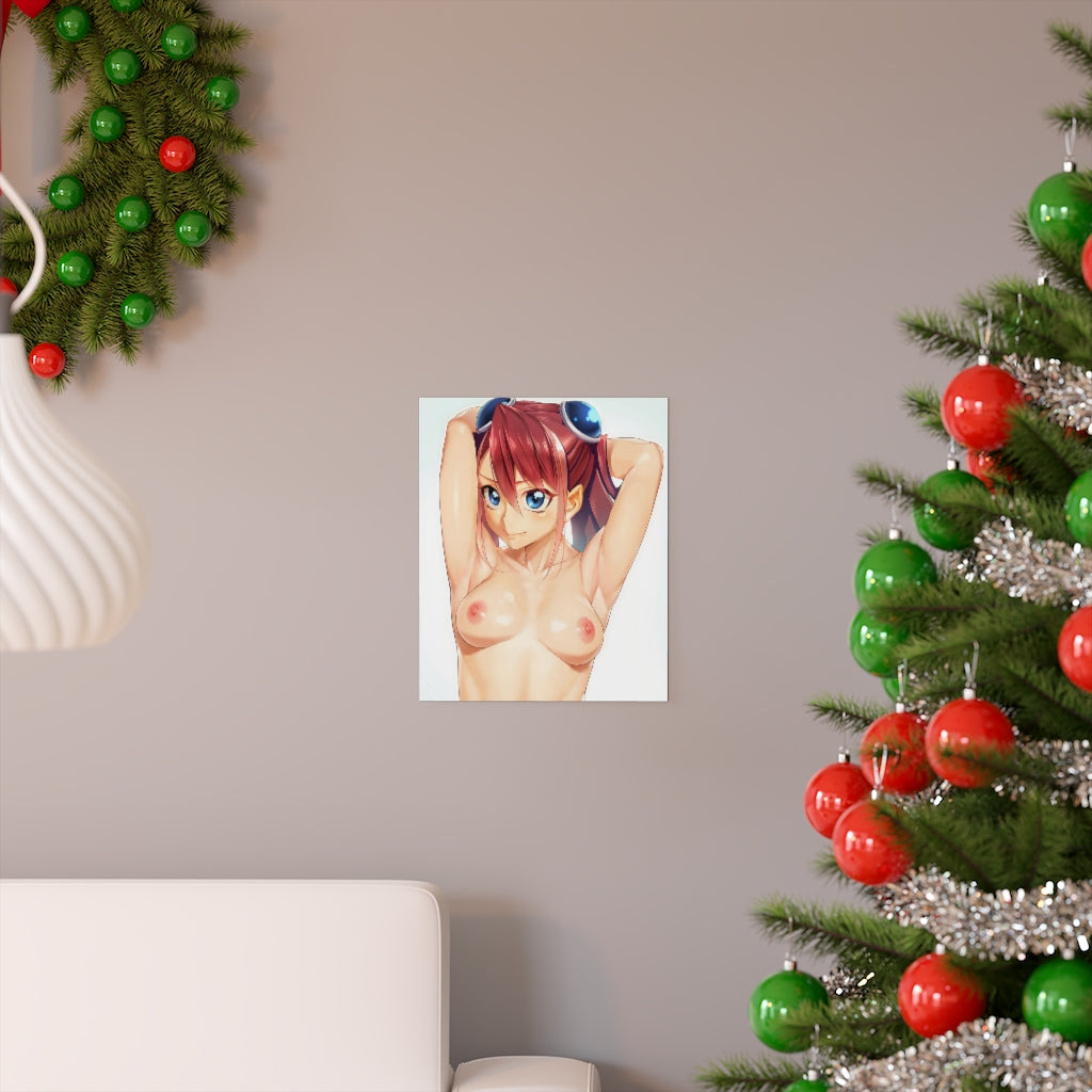 Nude Boobs Hiiragi Yuzu YuGiOh Ecchi Poster - Lewd Premium Matte Vertical Poster - Adult Wall Art