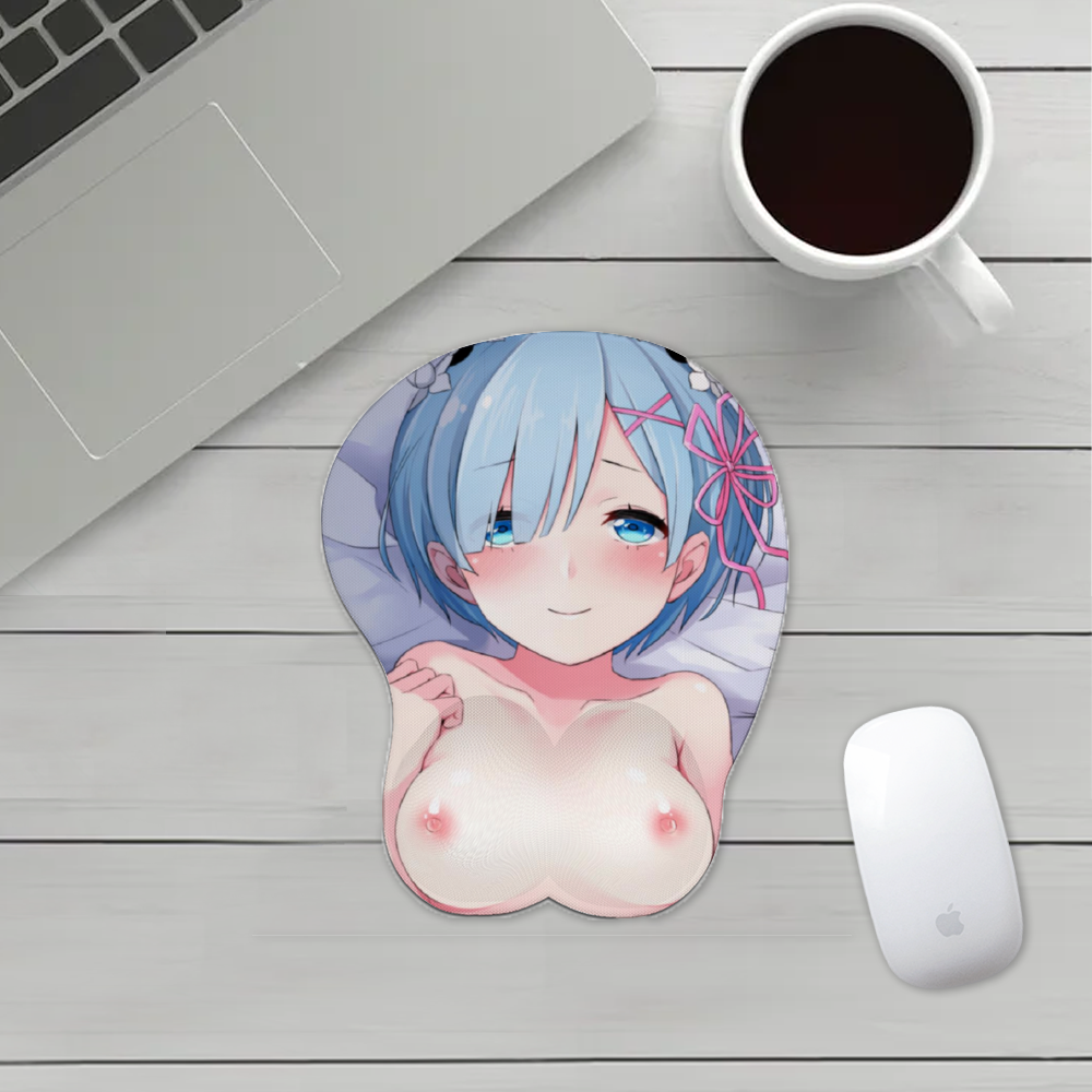 Anime Rem Oppai Mousepad with Wrist Support Silicone Mouse Pad 20