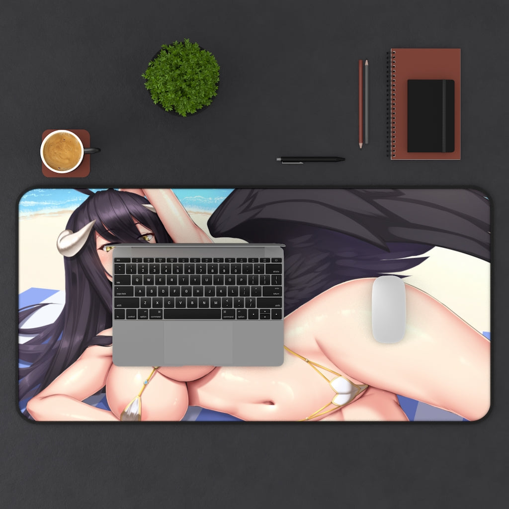 Sexy Bikini Albedo Overlord Desk Mat - Non Slip Anime Mousepad