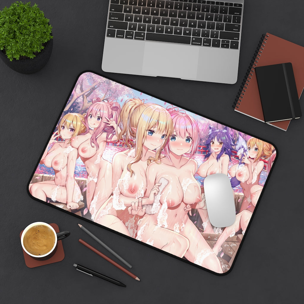 Princess Connect Re Dive Sexy Mousepad - Nude Onsen Waifus Desk Mat - Ecchi Playmat