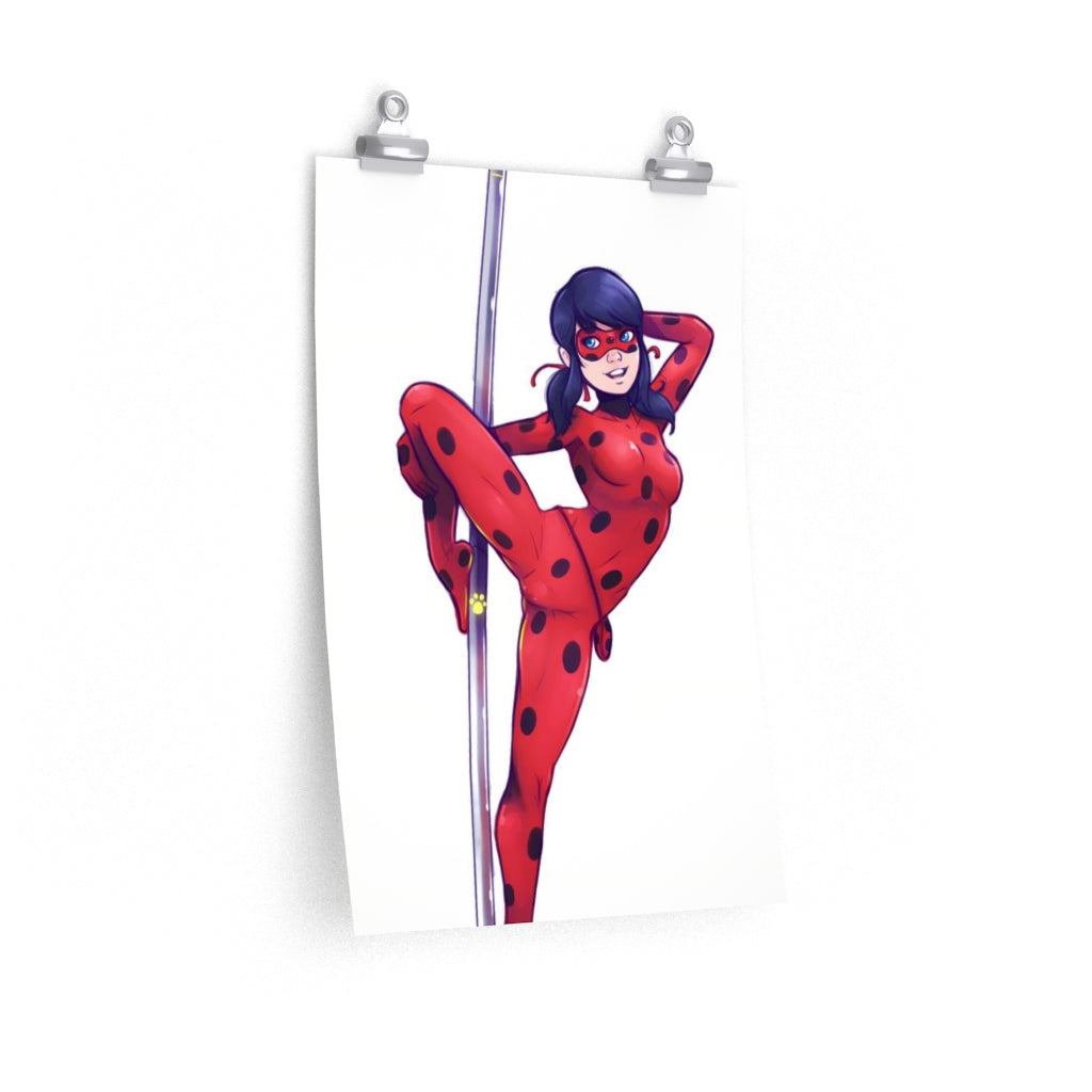 Miraculous Ladybug Sexy Pole Dance Poster - Lewd Premium Matte Vertical Poster - Adult Wall Art