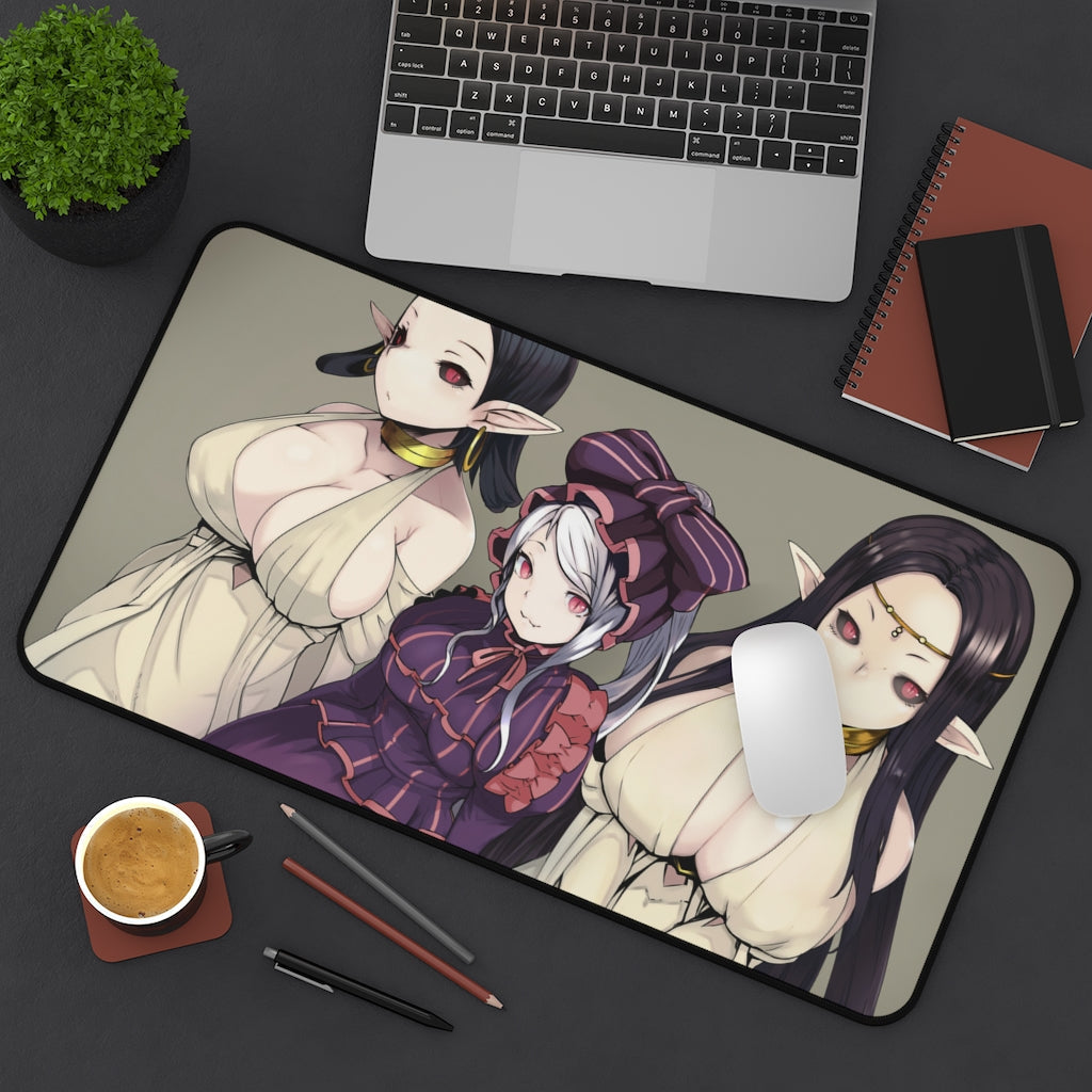 Overlord Shalltear Bloodfallen and Busty Vampire Brides Desk Mat - Non Slip Mousepad