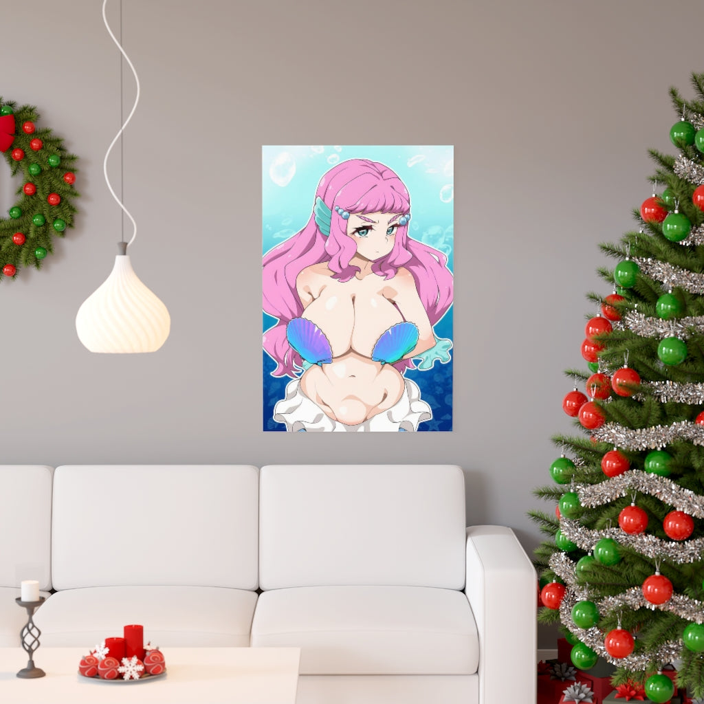 Laura La Mer Big Tits Pretty Cure Ecchi Poster - Lewd Premium Matte Vertical Poster - Adult Wall Art