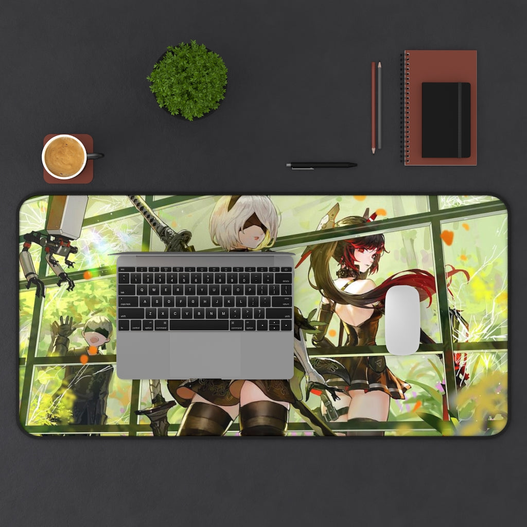 Nier Automata X Punishing Gray Raven Crossover Mousepad - Large Gaming Desk Mat - Ecchi 2b Playmat