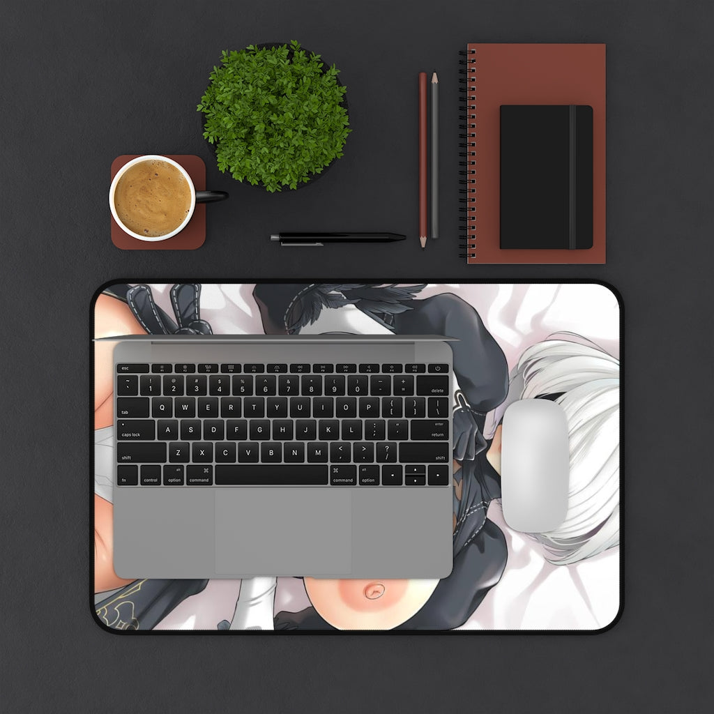 Nier Automata Sexy Mousepad - 2B Nude Girl Boobs Desk Mat - Gaming Playmat