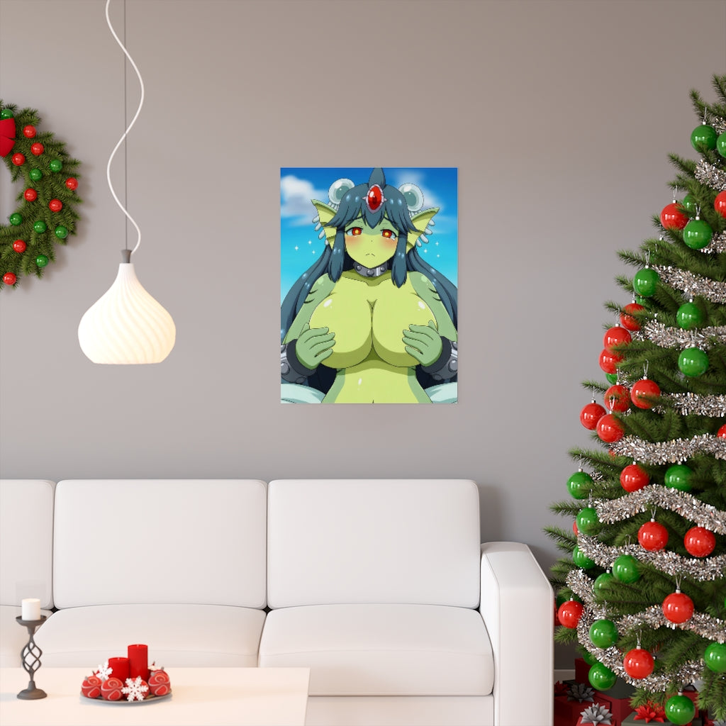 Giga Mermaid Boobs Shantae Ecchi Poster - Lewd Premium Matte Vertical Poster - Adult Wall Art